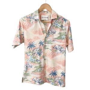 Tori Richard Panorama Cotton Lawn Aloha Shirt size XS